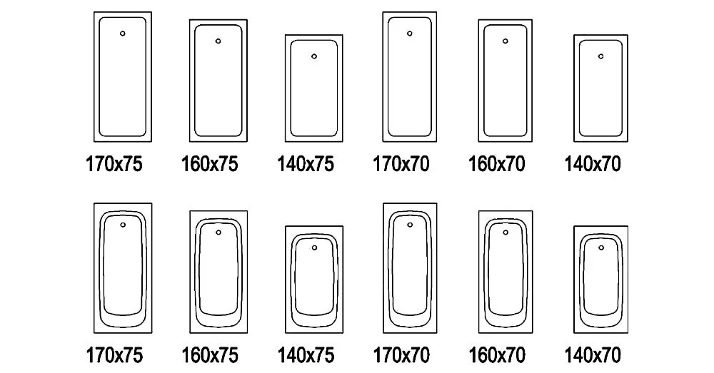 Bathtub CAD Block – Free DWG 2D Plan